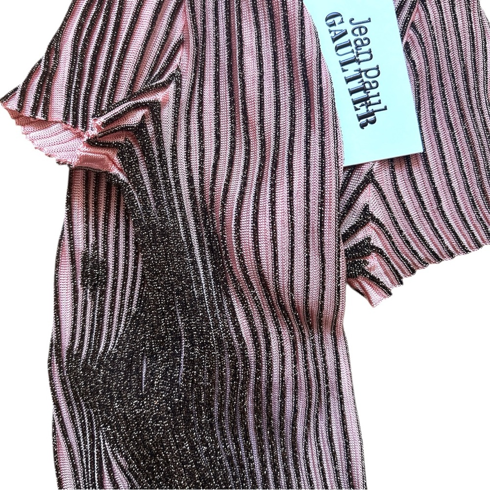 Jean Paul Gaultier Pink Metallic Female Body Trompe L’oeil Knit T-Shirt - Picture 6 of 10
